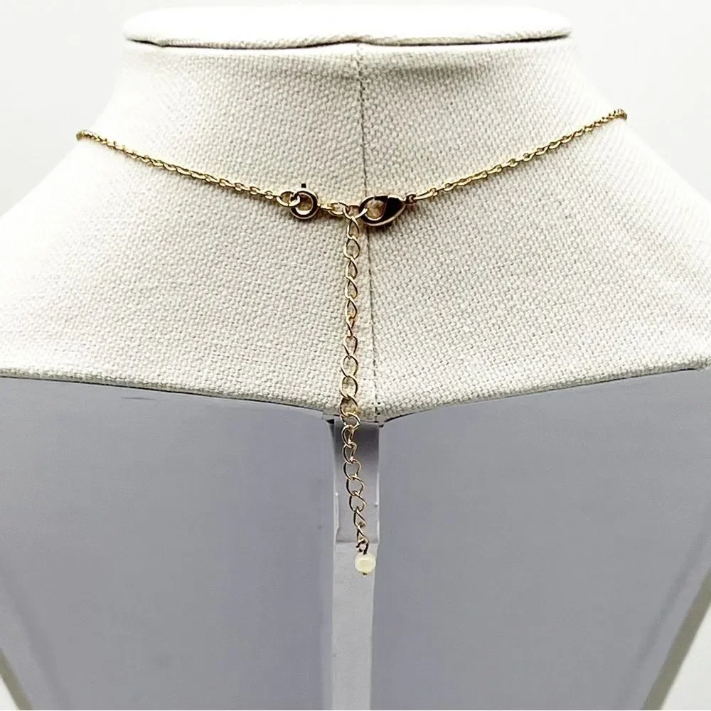 Vintage Avon Gold Tone Abstract Tree Branch Rhinestone Accents Fashion Necklace